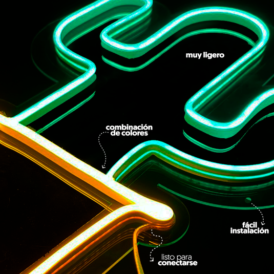 Letrero Neon Happy B-y De 40cms